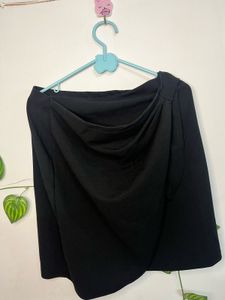 Chic Black Wrap Skirt