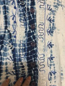 Bohemian Tie-Dye Embroidered Kurta cum top