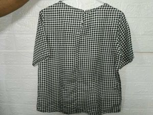 Gingham Floral Top