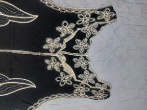 Black Embroidered Blouse Top