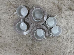Elegant Tea Cups and Saucers Set