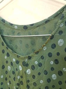 Green Polka Dot Midi Dress