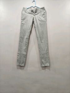 Beige Colour Denim Trouser