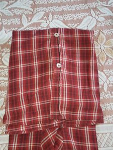 ColorPlus Red Plaid Tailored Fit Shirt