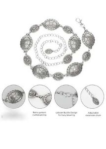 Chic Chain Belt with Oval Charms
