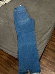 ZARA Stylish Blue Wide Leg Jeans