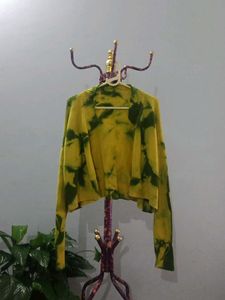 Tie-Dye Cropped Cardigan