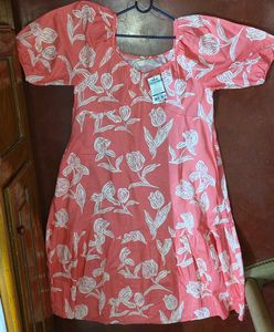 Max Floral Print Short Sleeve Dress