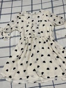 Heart Print Mini Dress