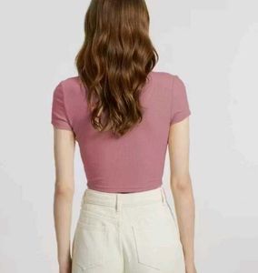 Cute Coral Crop Top