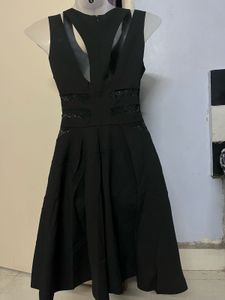 Chic Black Sleeveless Fit &amp; Flare Dress