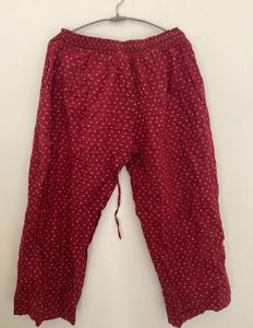 Red Printed Palazzos