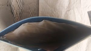 Shiny Silver Quilted Pouch