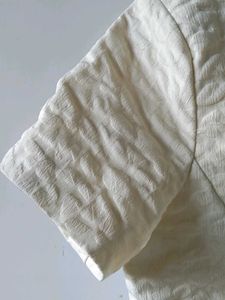 Chic Textured Cream Top