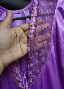 Purple Satin Nightgown
