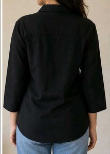 Classic Black Collared Shirt