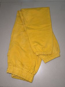 Yellow Sweatpants with "thank u, next" graphic