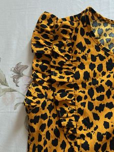 Leopard Print Jumpsuit Co-ord Set M SIZE