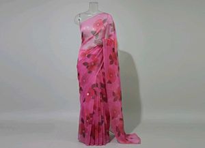 Floral Organza Saree