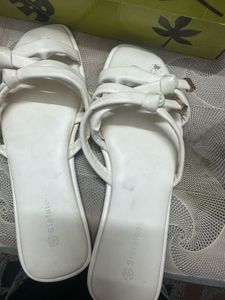 Stylish White Flat Sandals