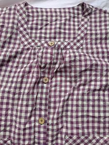Chic Gingham Long Sleeve Shirt