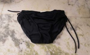 Black Tie-Side Bikini Bottom