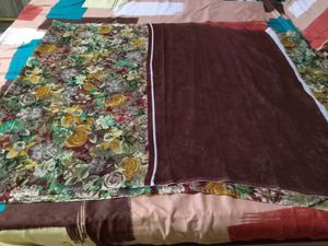 Beautiful Floral Saree with blouse piece