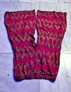 Designer  Palazzo with Golden Prints