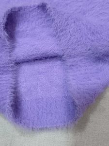 Purple Fuzzy Knit Sweater