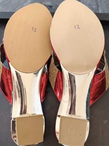 Red &amp; Gold Embellished heels