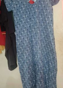 Blue Floral Print Nighty