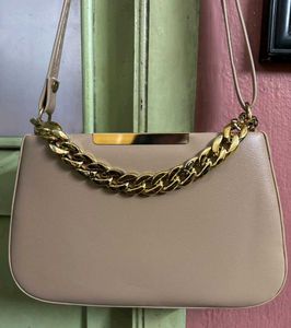 Chic Chain Accent Shoulder Bag