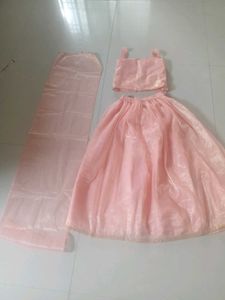 Adorable Peach Lehenga Set