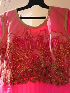 Stunning Pink Embroidered Gown