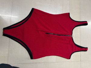 Red One-Piece Swimsuit