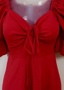 Red Flared Mini Dress