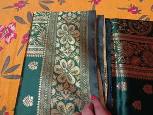 Elegant Green Banarasi Silk Saree