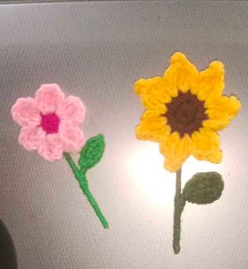 Handmade Crochet Flower Magnets