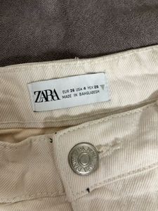 ZARA off white Jeans
