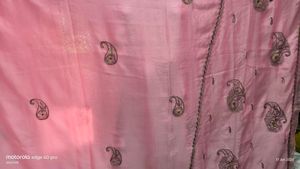 Elegant Pink Embroidered Saree with blouse