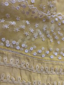 Beautiful Yellow Kurta with Lace Detail