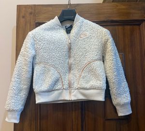 Nike Cream Sherpa Bomber Jacket