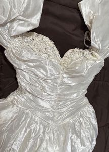 White Bridal Bridgeton inspired vintage gown