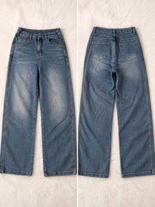 Wide Leg Blue Denim Jeans