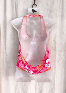 Floral Halter Neck Crop Top