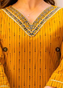 Stylish Yellow Striped Kurta