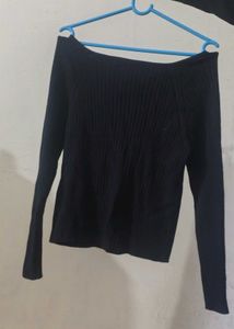 Elegant Navy Knit Top