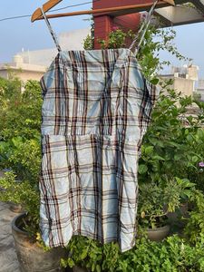 Plaid Spaghetti Strap Dress