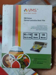 VMS Deluxe Thermal Lamination Sheets 125 Micron