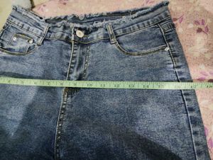 Flared Blue Wash Jeans